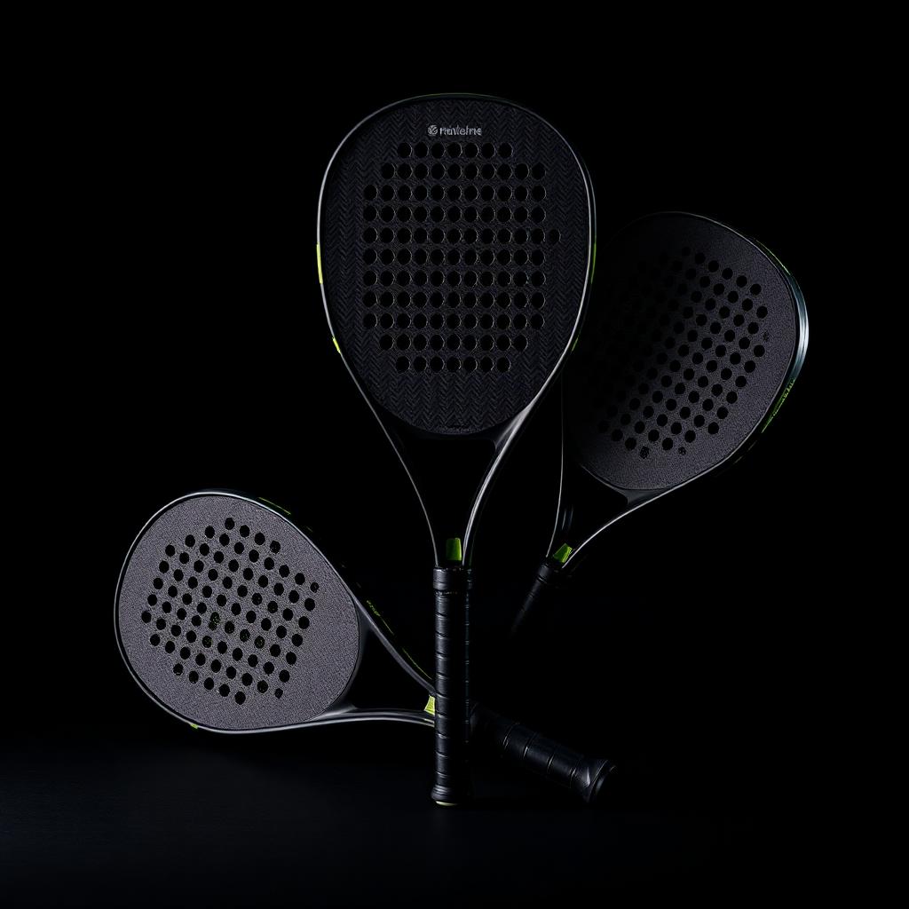 Coleção de raquetes de padel